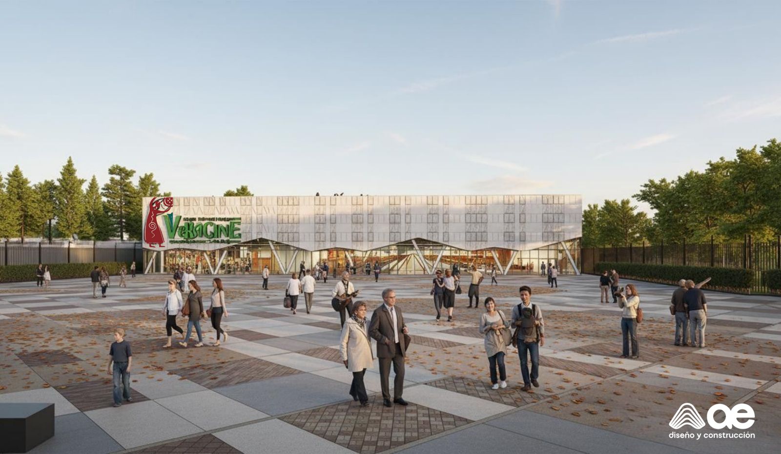Plaza p&uacute;blica frente al pabell&oacute;n de Vor&aacute;gine