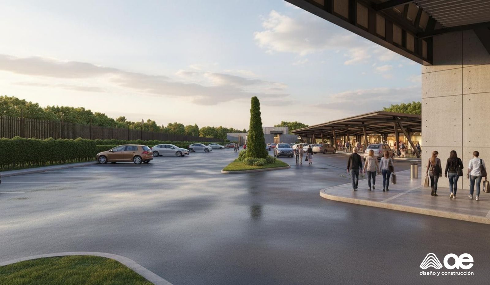 Zona de parqueaderos y locales comerciales